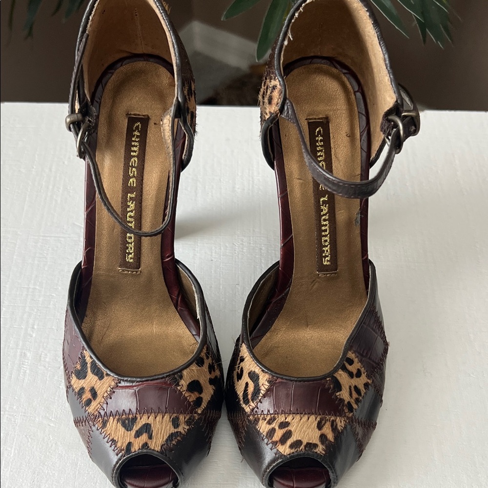 Chinese Laundry Leopard Patchwork Heels - image 8
